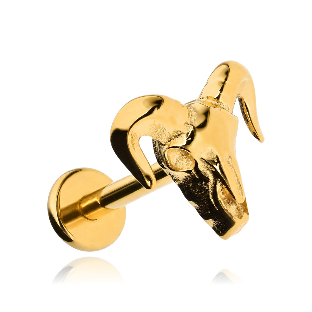 Titanium labret Aries - Gold