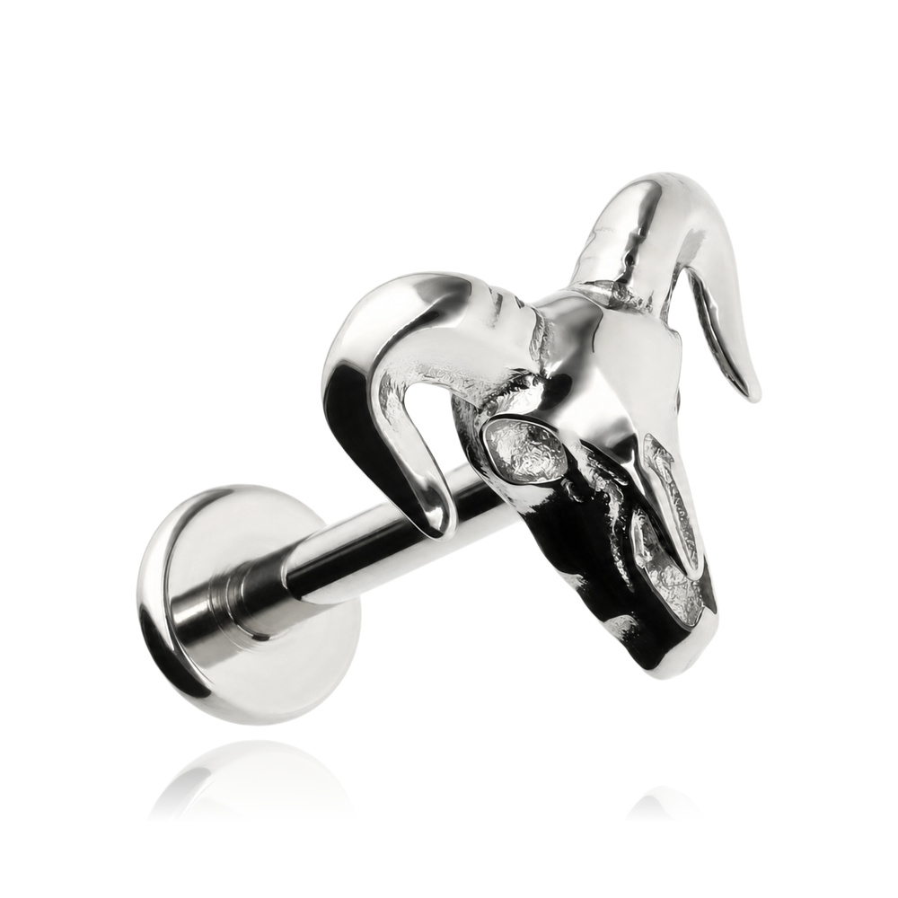 Titanium labret Baran - silver 