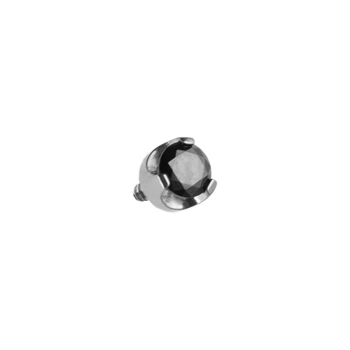 Titanium attachment  with black zirconia - silver - TNA-117