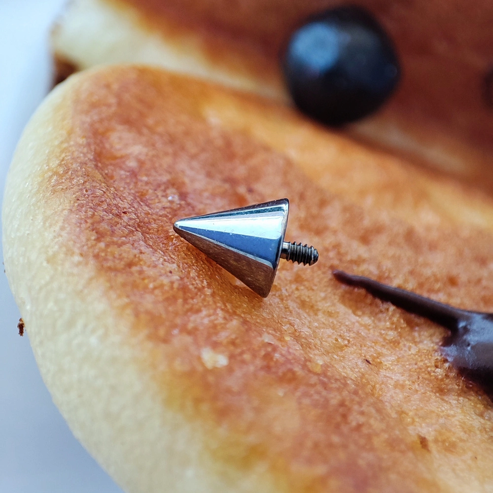 Titanium attachment for pins spike silver - TNA-009