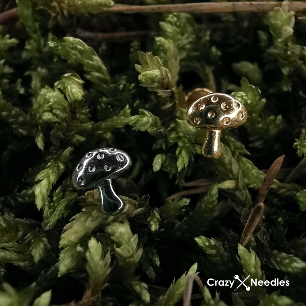 Titanium attachment mushroom - silver - TNA-090