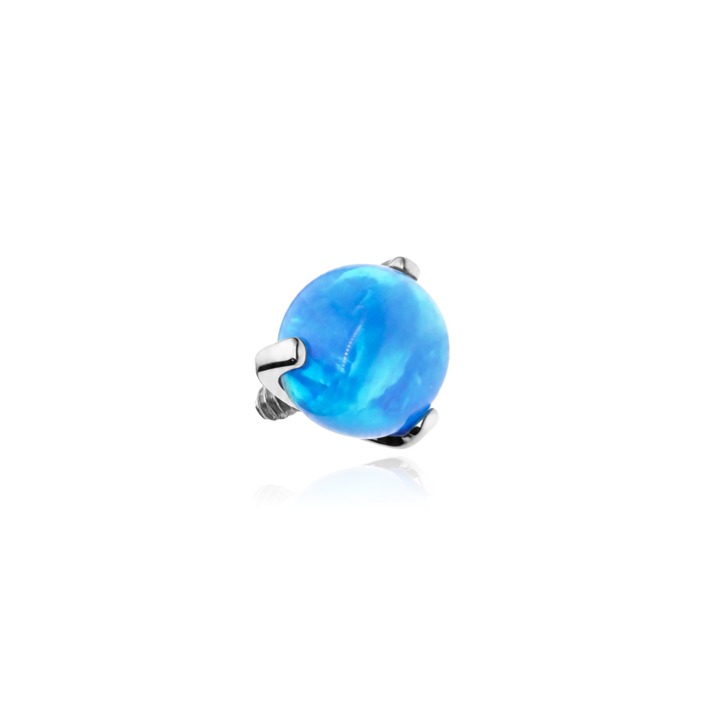 Tytanowa nakrętka opal niebieski - TNA-027