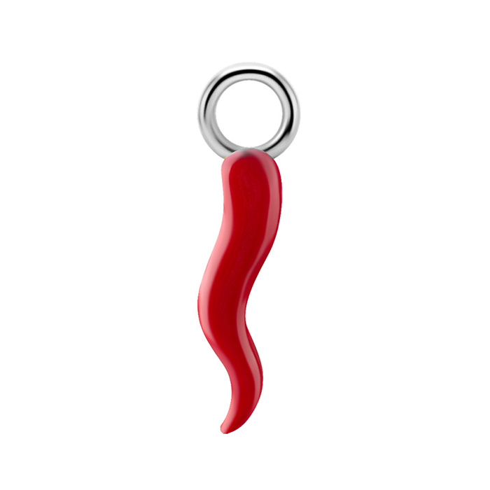 Charms - CoCr NF - red - silver - D-102