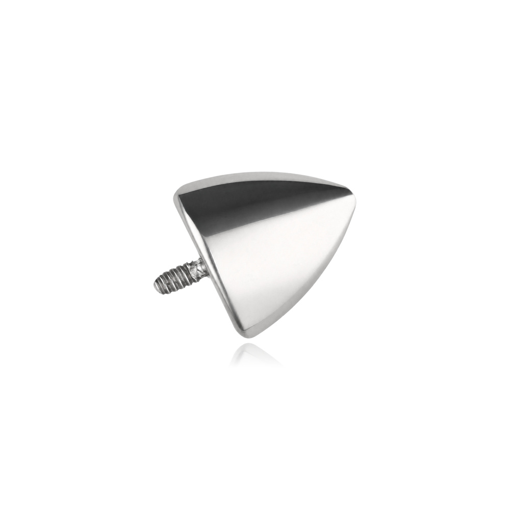 Titanium attachment - Bow with white cubic zirconia - silver - TNA-258