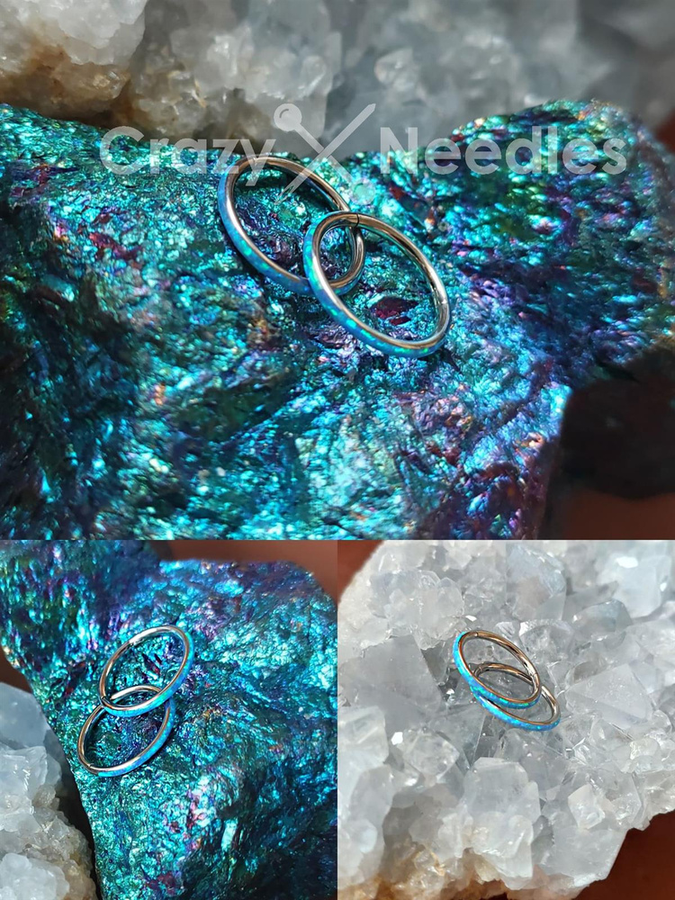 CLICKER titanium    with opal - OP 05 - TK-003