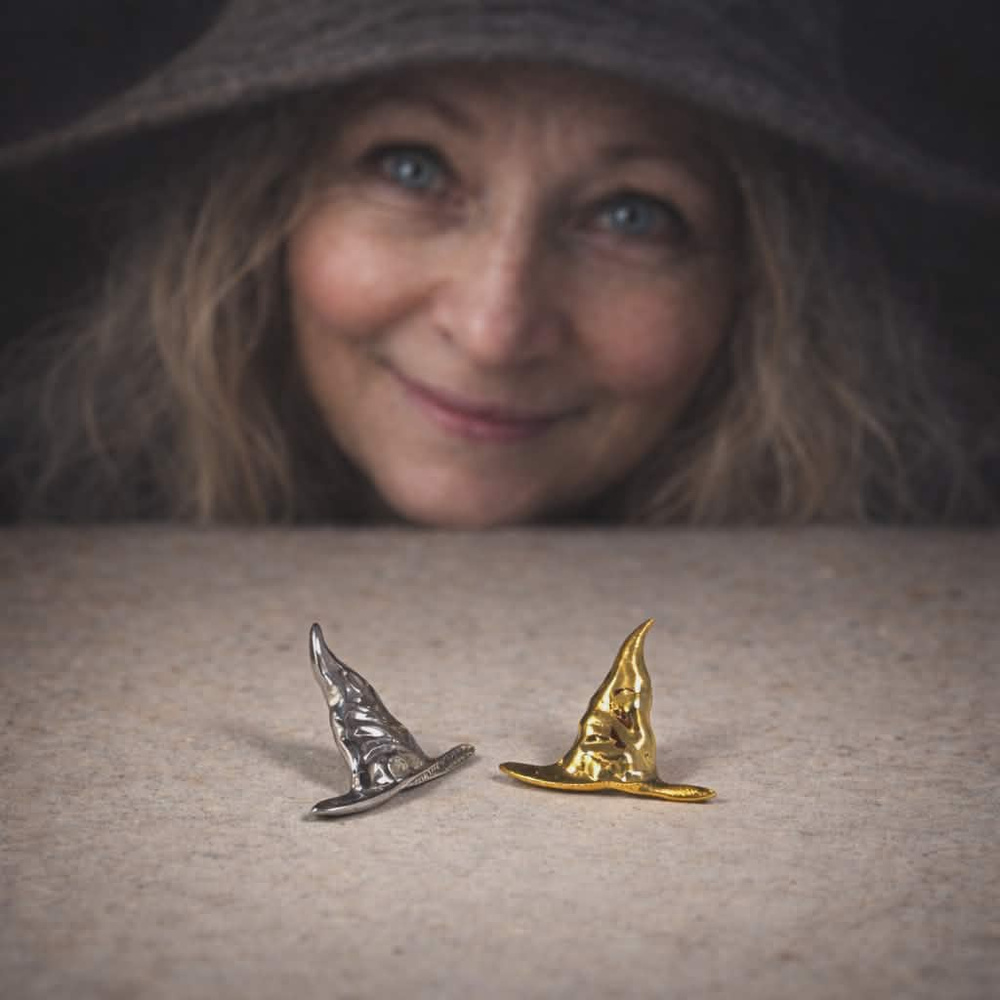 Titanium attachment witch's hat - silver - TNA-238