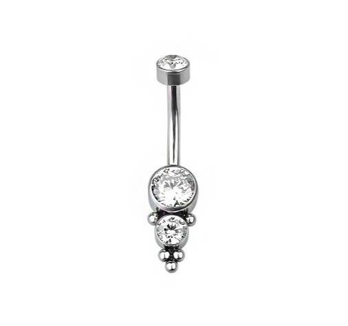 Titanium decorative Belly button ring - TPP-017