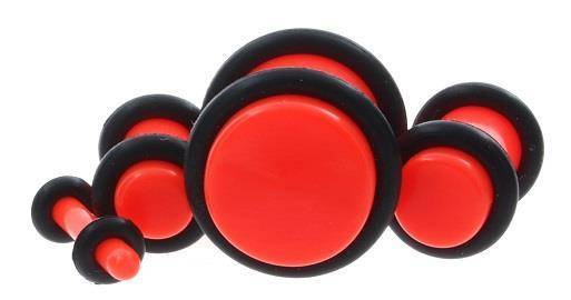 Acrylic plug with oring orange - PT-006