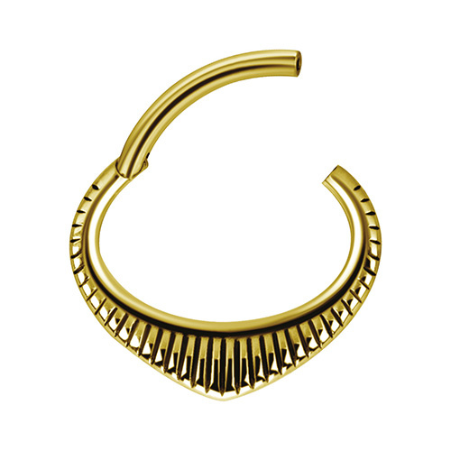 Earring clicker decorative-gold - K-061