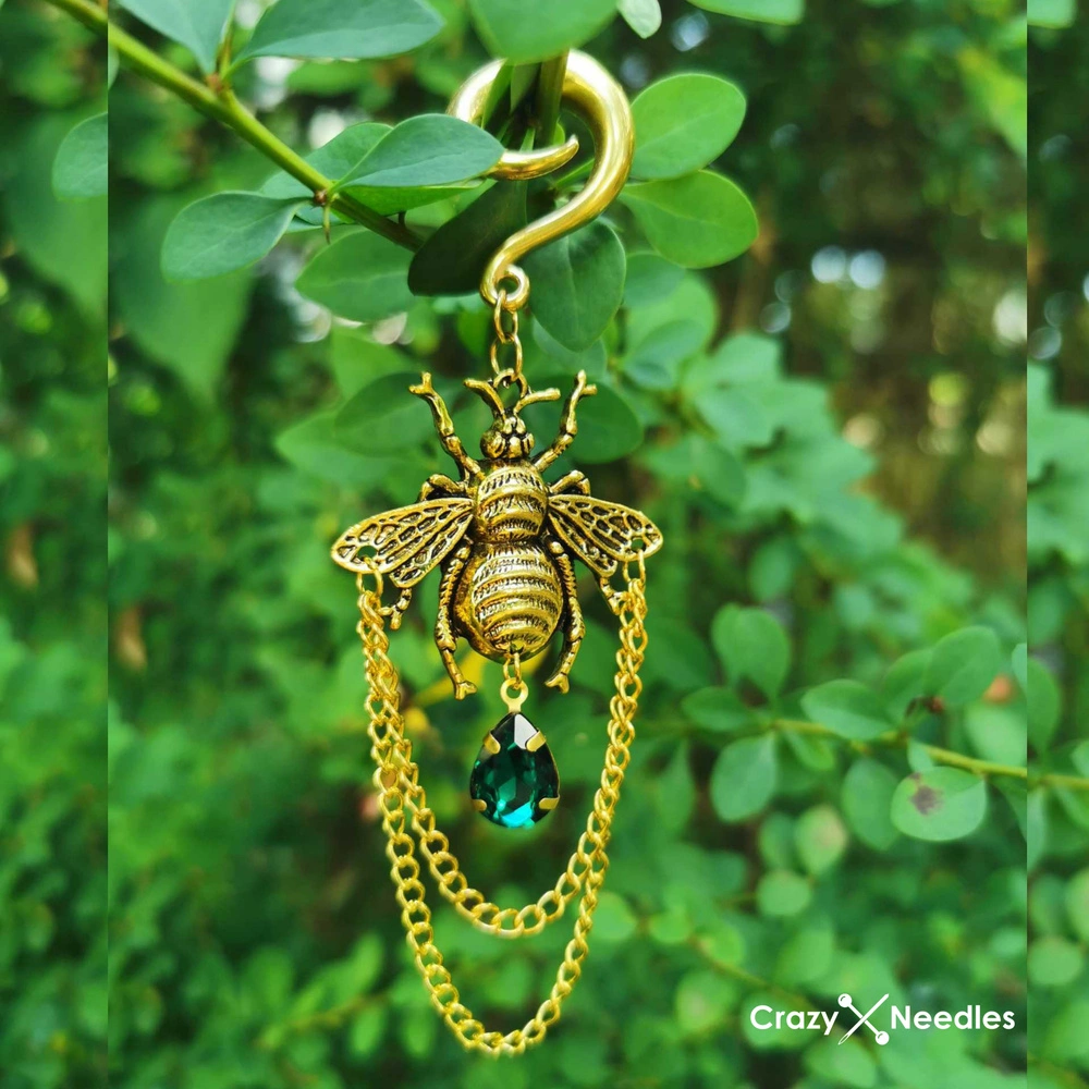 Weight, bee ear hanger - gold - PT-172