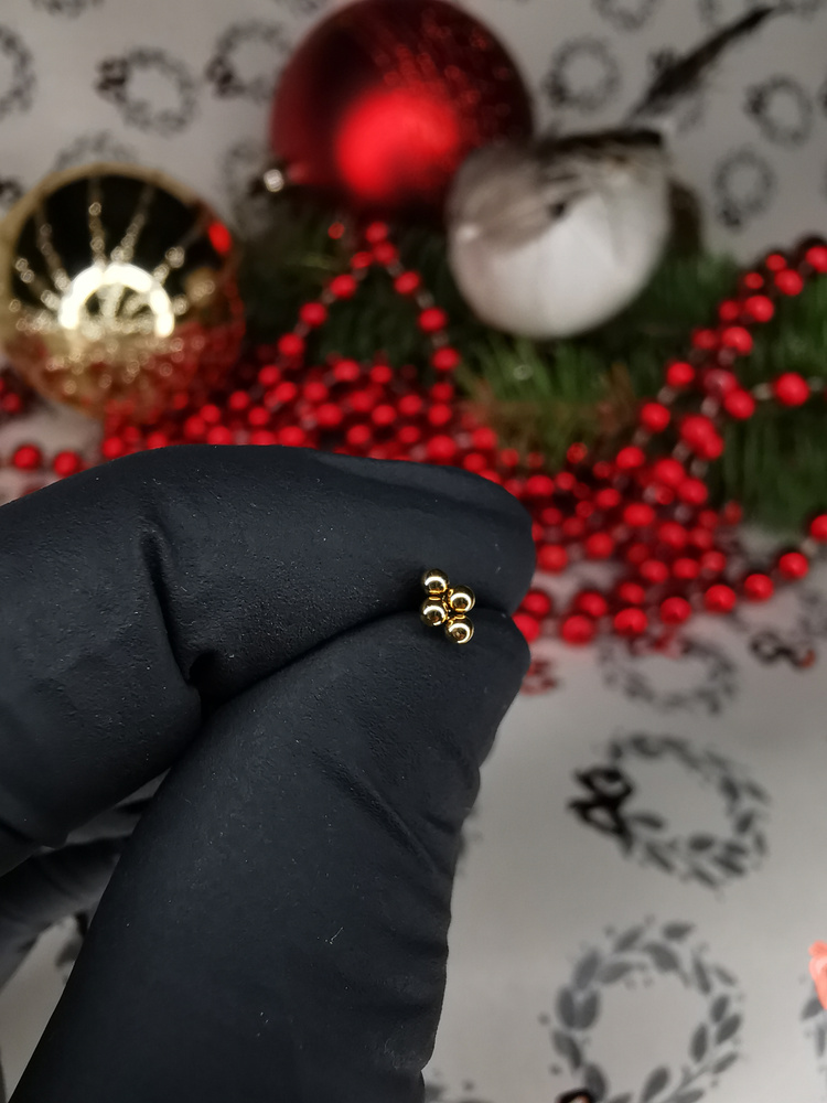 Tytanowa nakrętka mini kuleczki złota - TNA-060