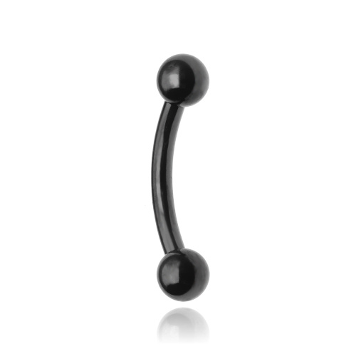 Titanium banana earring - black - TB-002