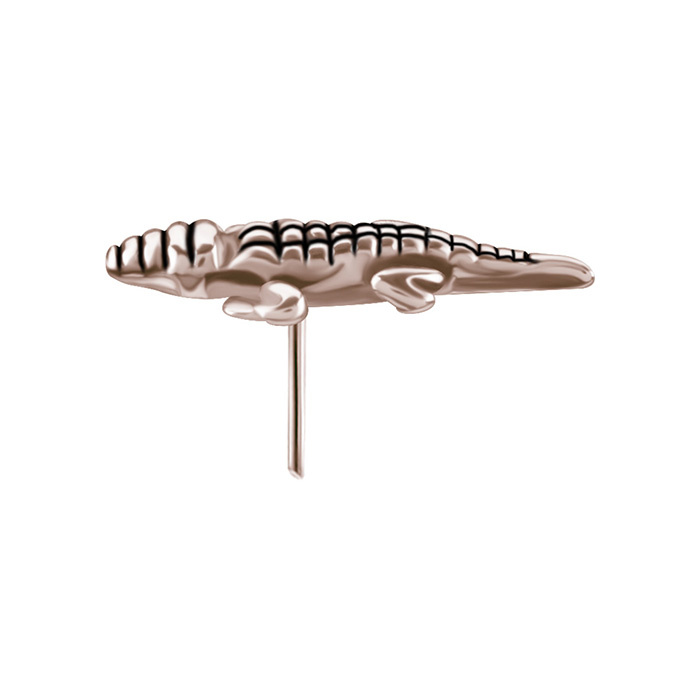 Attachment push in - crocodile - rose gold - PI-032