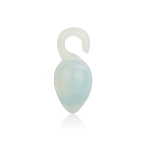 Glass hanger, ear weight - light blue - PT-150