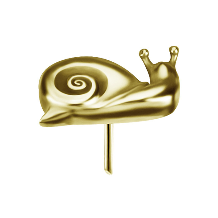 Attachment push in - with white zircons - CoCr NF - gold - PI-028