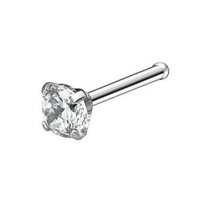 Nose stud with zirconia - NS-020