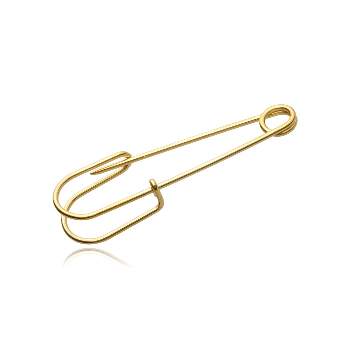 Earring - safety pin - gold - KU-002