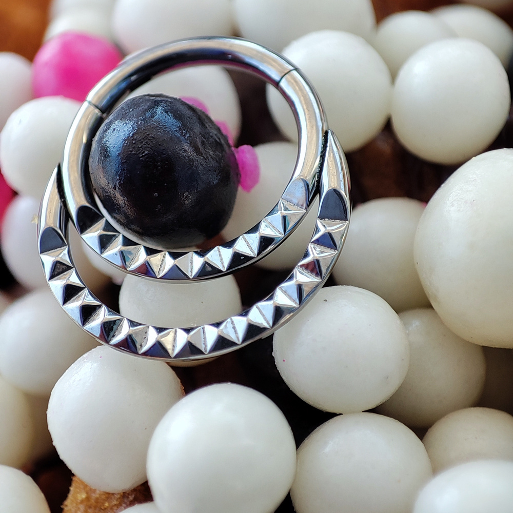 Titanium    ring clicker - silver - TK-022