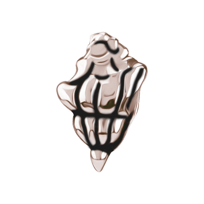 Attachment push in - shell - rose gold - PI-031