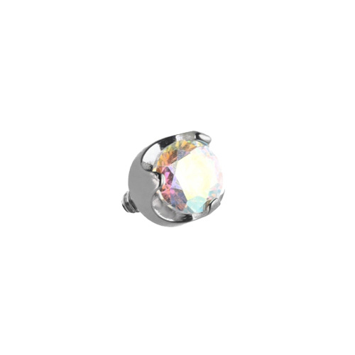 Titanium attachment with iridescent zirconia - silver - TNA-117