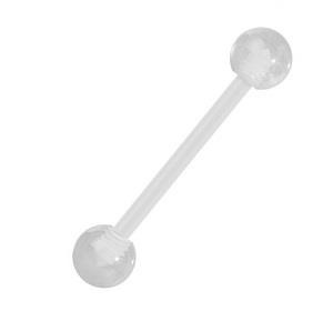 Kolczyk do języka  przezroczysty - KJ-049