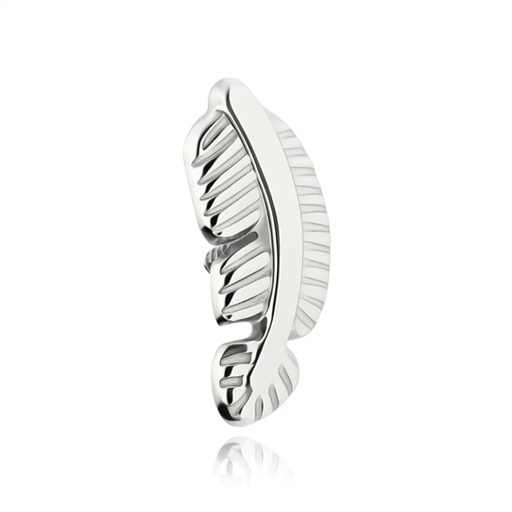 Tytanowa nakrętka piórko - srebrny - TNA-207