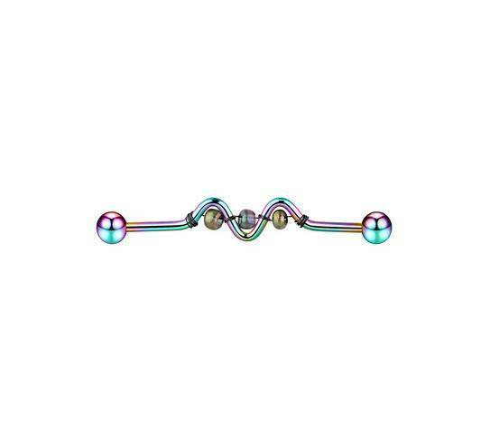 Industrial ozdobny kolorowy - fala - IND-044