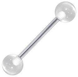 Kolczyk do języka - przezroczysty - KJ-046