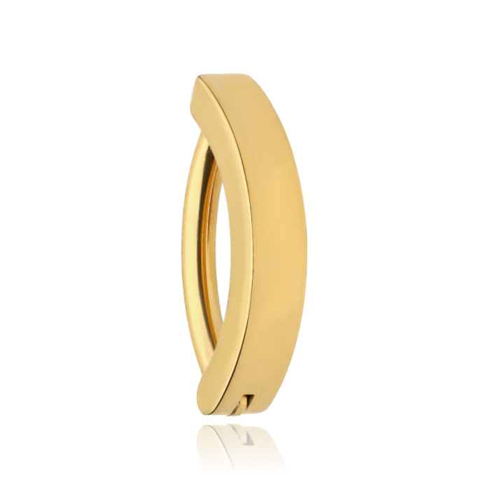 Tytanowy kolczyk do pępka clicker - złoty - TPP-040