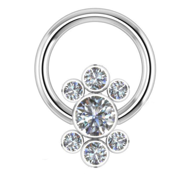 Tytanowe kółko BCR - ozdobne - TK-028