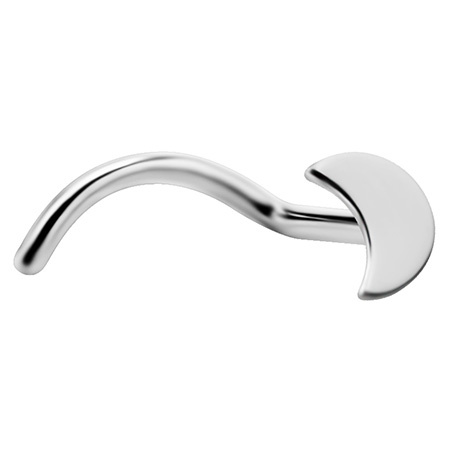 Tytanowy kolczyk do nosa - księżyc - TN-021