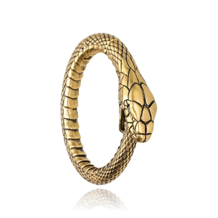 Ciężarek do ucha - wąż - złoty - PT-165