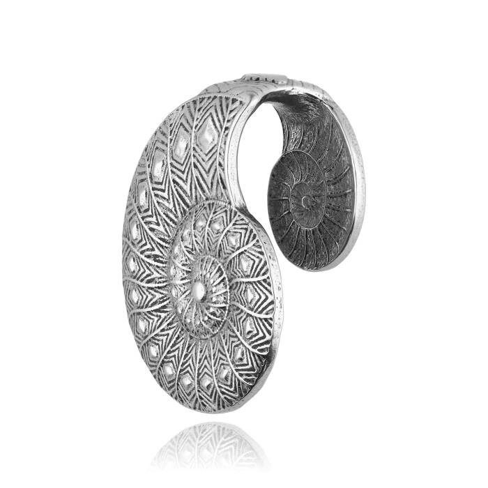 Ciężarek, hanger do ucha muszla ślimaka - srebrny - PT-173