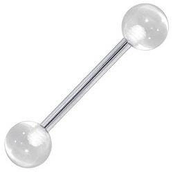 Kolczyk do języka - przezroczysty - KJ-046