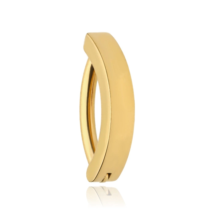 Tytanowy kolczyk do pępka clicker - złoty - TPP-040