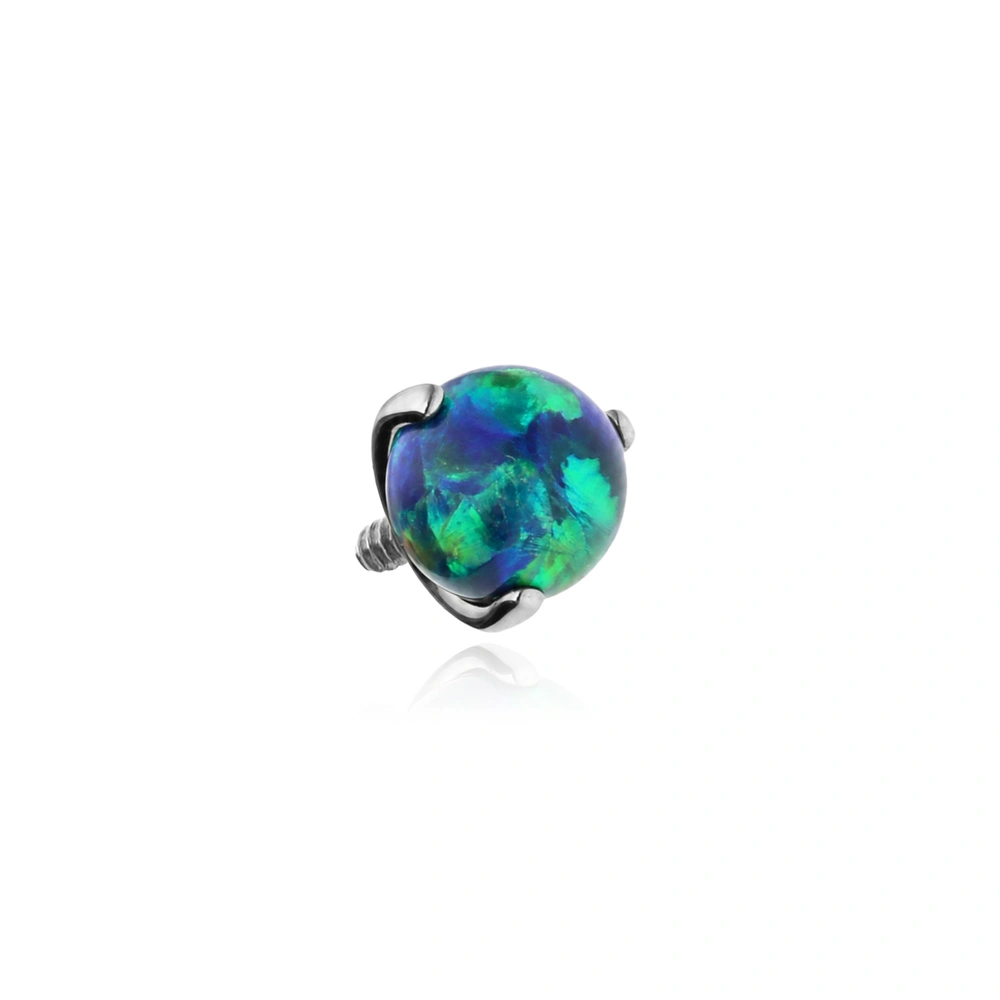 Tytanowa nakrętka opal zielony - TNA-027