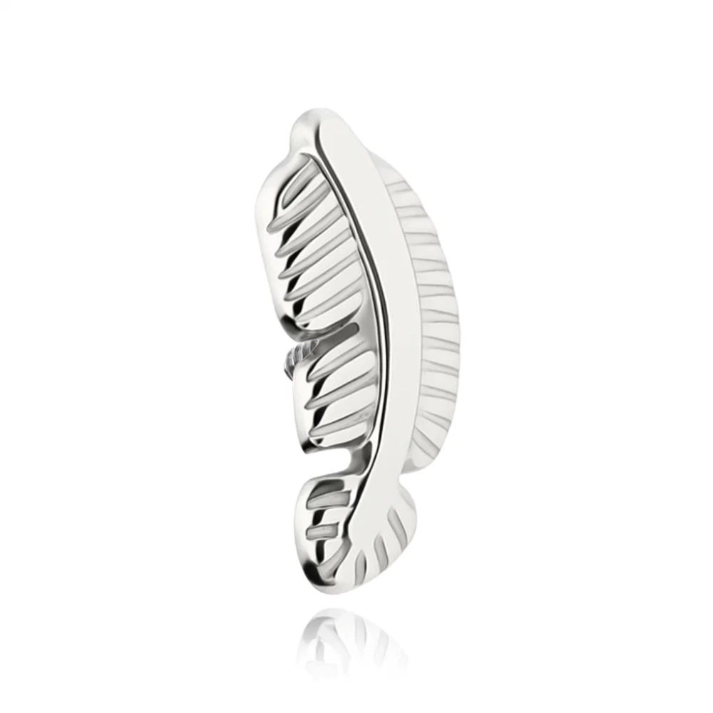 Tytanowa nakrętka piórko - srebrny - TNA-207