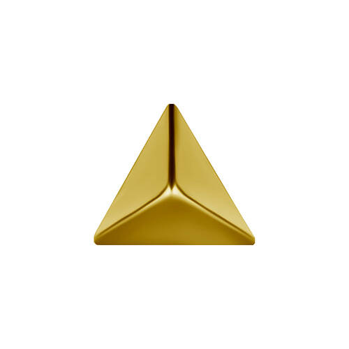 Nakrętka złoto 18K - trójkąt piramida - GD18K-015