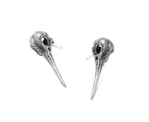 Kolczyki do uszu - bird skull - KU-014