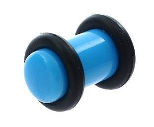 Plug akrylowy z oringiem niebieski - PT-006