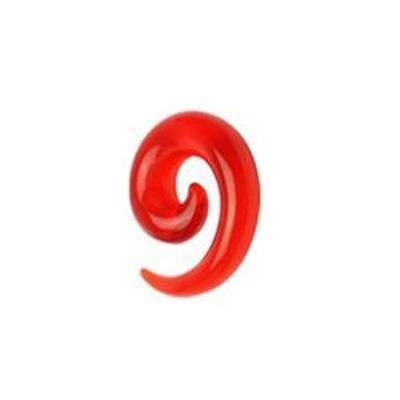 Spirala do uszu przezroczysta czerwona - RS42